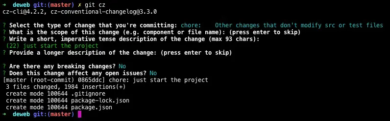 Commit With Commitizen
